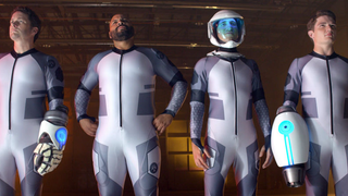 Four Idiots Dismantle an Alien Super Suit in This Exclusive Clip From <i>Lazer Team</i>